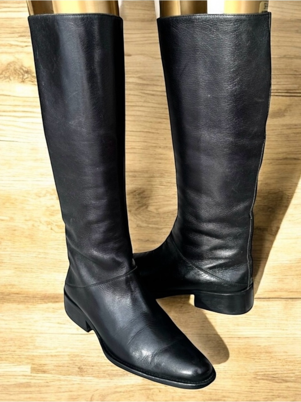 Miu Miu Knee High Boots Black Leather